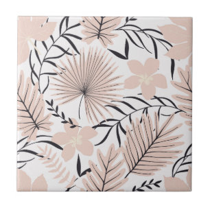 Carreau Liquide floral rose exotique Motif sans couture