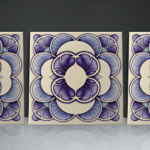 Carreau Lisbonne inspirée par l'Art nouveau Jacaranda Blos
