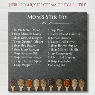 Carreau Liste des ingrédients de la recette familiale trad