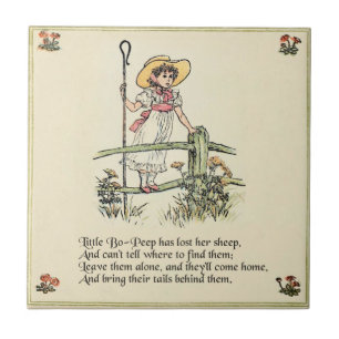 Carreau Little Bo Peep Nursery Rhyme
