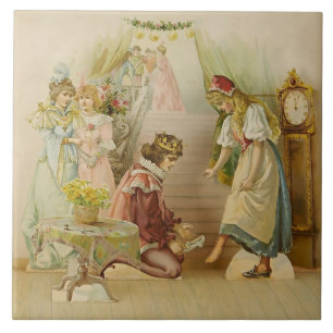 Carreau "Little Cinders" Fairy Art de E S Hardy