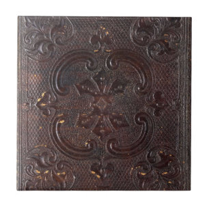 Carreau Livre en cuir ancien déchu