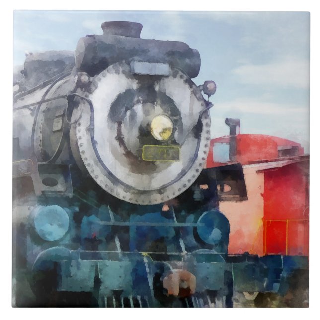 Carreau Locomotive et caboose (Devant)