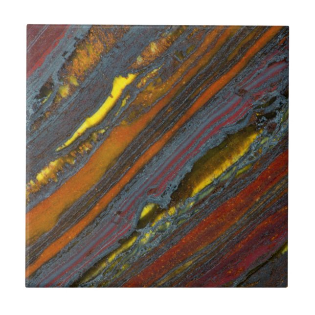 Carreau L'Oeil du tigre australien rayé (Devant)