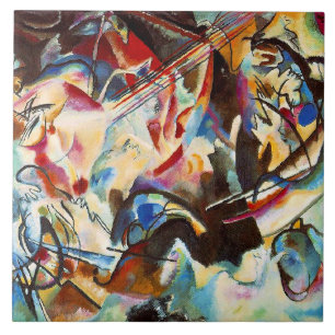 Carreau L'œuvre d'art abstrait de Kandinsky, Composition V