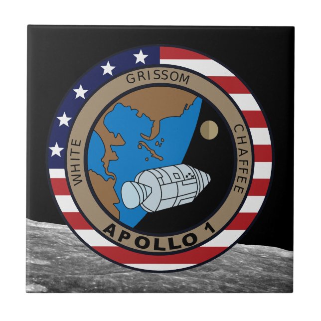 Carreau Logo de patchs de mission Apollo 1 (Devant)