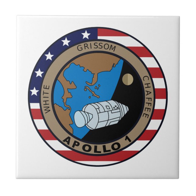 Carreau Logo de patchs de mission Apollo 1 (Devant)
