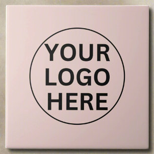 Carreau Logo d'entreprise sur mesure l Promoted Blush Pink