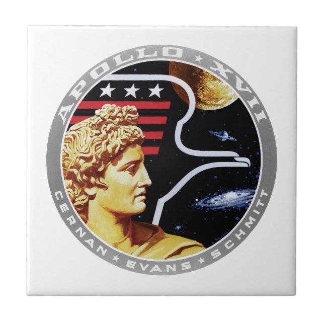 Carreau Logo du patch de mission Apollo 17 NASA (Devant)