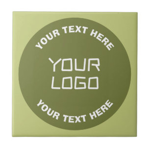 Carreau Logo téléchargé ou design & texte modifiable Toute