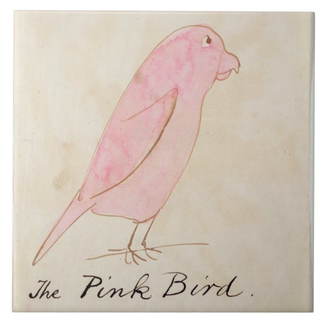 Carreau L'oiseau rose, de 'seize dessins de BIR comique (Devant)