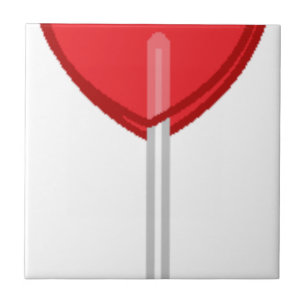 Carreau lollipop à coeur rouge