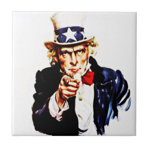 Carreau L'Oncle Sam vintage des Etats-Unis vous veut