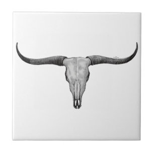 Carreau Longhorn Skull
