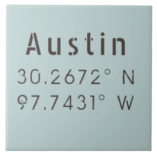 Carreau Longitude de la latitude d'Austin