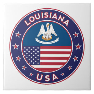 Carreau Louisiana, Louisiane, étui, autocollant, sac