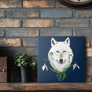 Carreau Loup Arctique Blanc Mystique Neige Bleue Galanthus