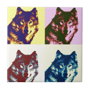 Carreau Loup d'art pop