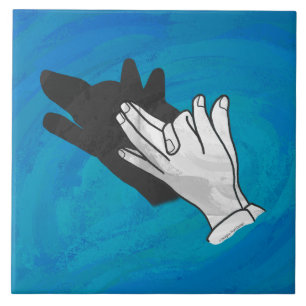 Carreau Loup en bleu