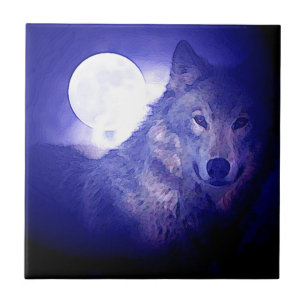 Carreau Loup, Lune et Nuit Bleue