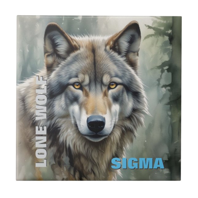 Carreau Loup solitaire masculin de Sigma (Devant)