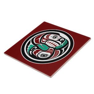 Carreau Loutre du nord-ouest de Côte Pacifique chassant l