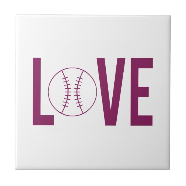 Carreau Love Baseball Tile (Devant)
