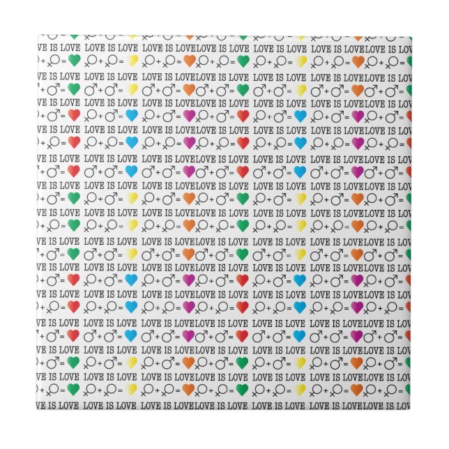 Carreau LOVE est LOVE égalité citation dans les couleurs a (Devant)