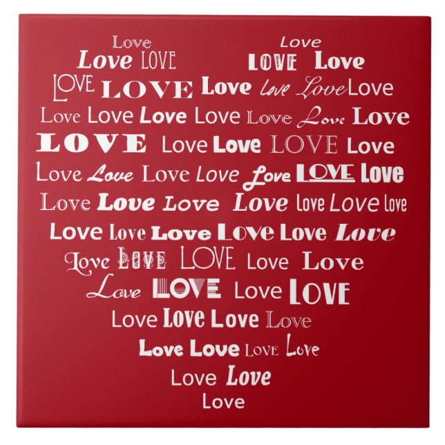 Carreau Love Heart Word (Devant)