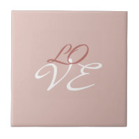 Love Rose Gold Color Calligraphy Script