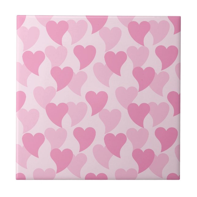 Carreau Lovely Hearts Seamless Pattern (Devant)
