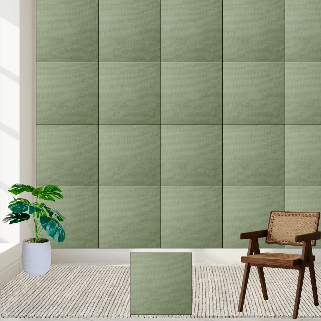Carreau Lumière Vert Tissé Burlap Texture Carrelage cérami (Light Green Woven Burlap Texture Ceramic Tile)