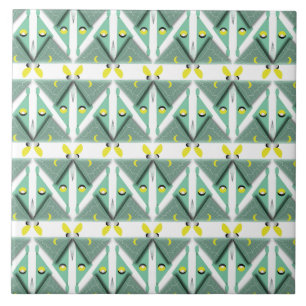 Carreau Luna Moth géométrique