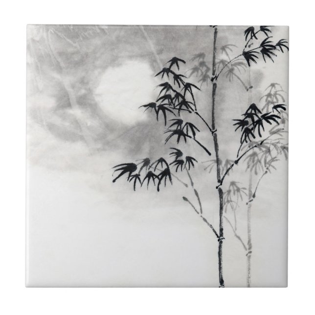 Carreau Lune japonaise classique de bambou d'art de (Devant)