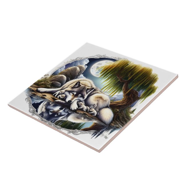 Carreau Lune Sérénité Un Loup Slumpteur (Côté)