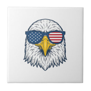 Carreau Lunettes de soleil aigle patriotique dessin vector
