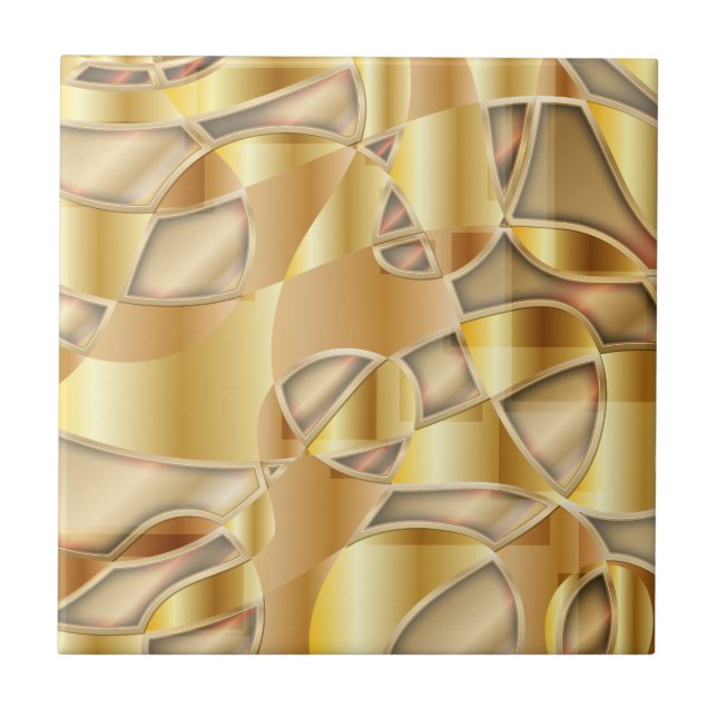 Carreau Luxueux Gold Metallic Collage Art Composition (Devant)