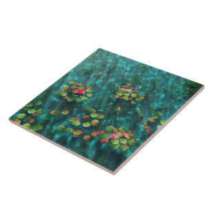 Carreau Lys sur le carrelage décoratif de l'eau / Trivet