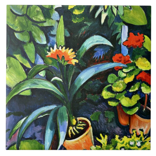 Carreau Macke - Fleurs dans le jardin (Devant)