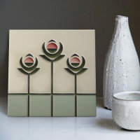 Mackintosh Art Déco Abstrait Floral Décor Cer