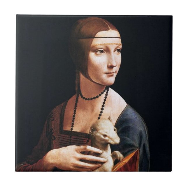 Carreau Madame de Leonardo da Vinci avec une tuile de (Devant)