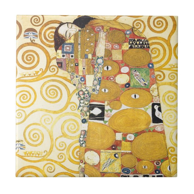 Carreau Madame de sommeil Ceramics de Gustav Klimt (Devant)