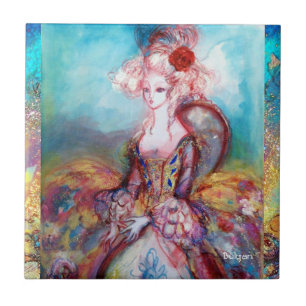 Carreau MADAME POMPADOUR or bleu rose