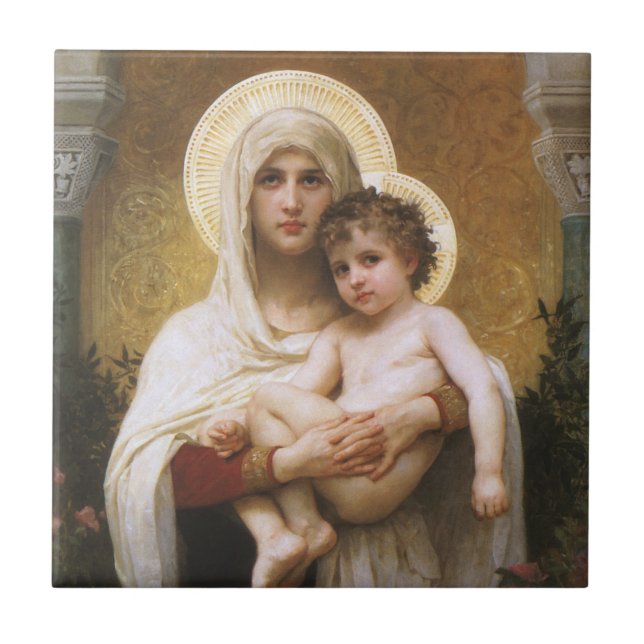 Carreau Madone des Roses de Bouguereau (Devant)