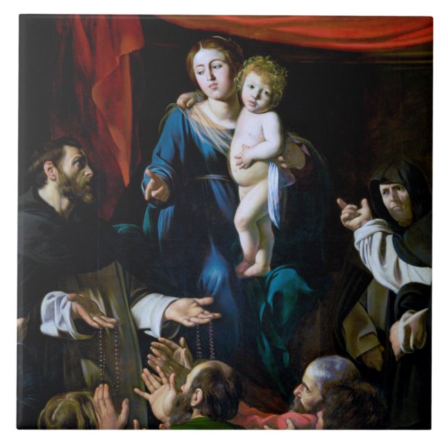 Carreau Madonna du Rosaire, Caravaggio (Devant)