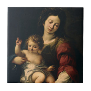 Carreau Madonna et enfant