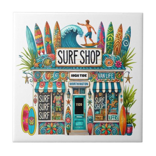 Carreau Magasin de Surfs amusants (Devant)