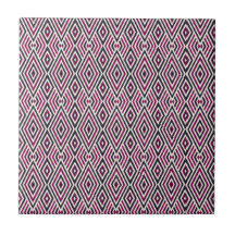 Magenta et Motif bleu