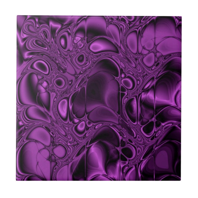Carreau Magenta foncé Purple Texture marbrée Abstraite (Devant)