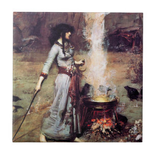 Carreau Magic Circle Waterhouse Pre-Raphaelite Tile